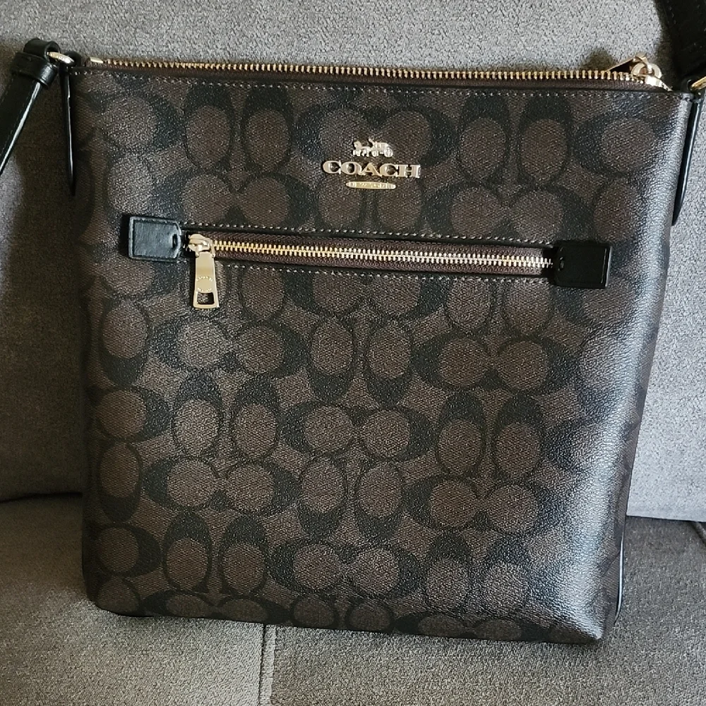 Coach Black and Brown Crossbody Bag - Picture 2 of 16